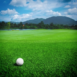 Golfball on course